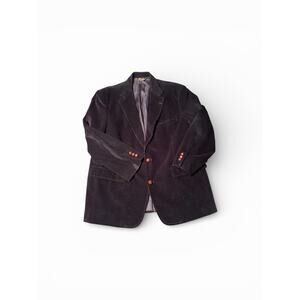 Vintage Brooks Brothers Corduroy Blazer Jacket Mens Sz 45R Navy Wide Wale 90s